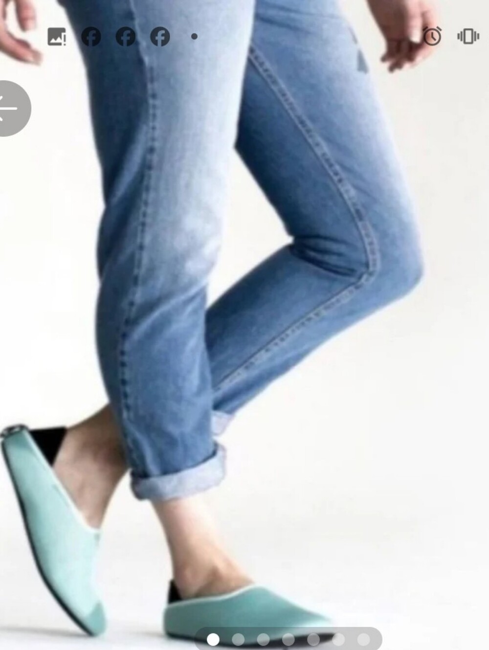 Mahabis Seafoam Green Slipoers Size 36 (5-6)